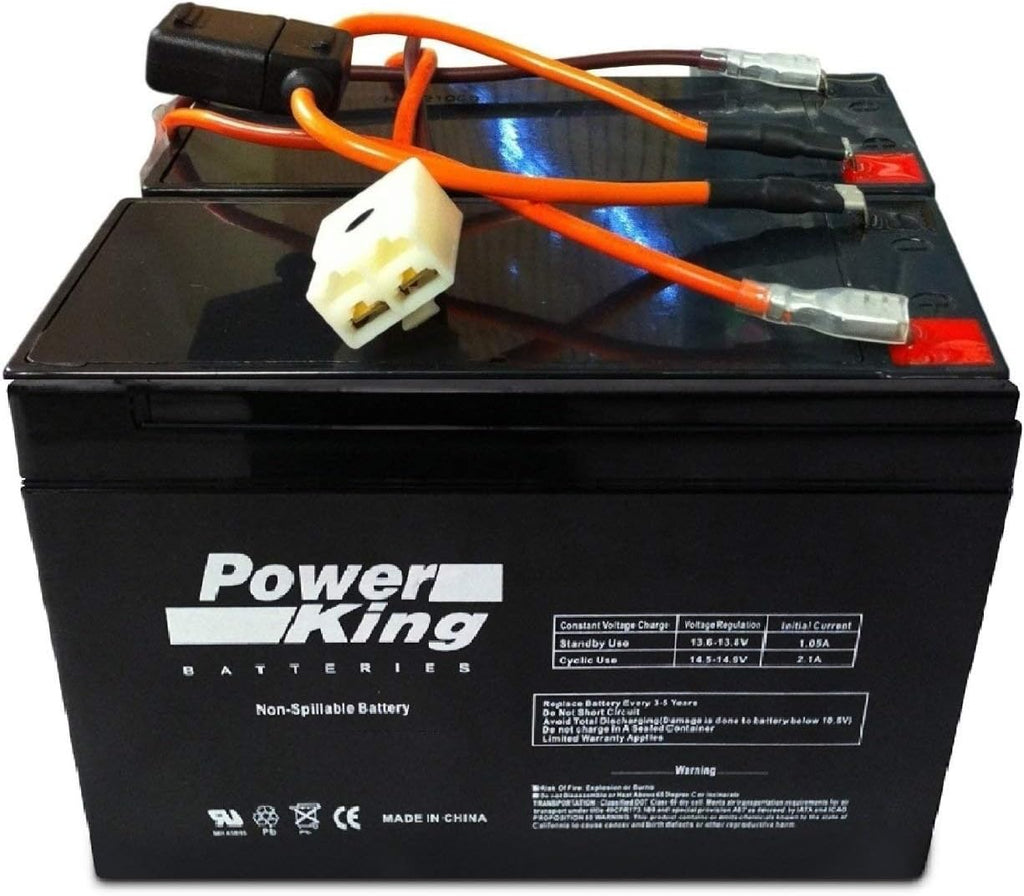 Razor MX350 Dirt Rocket with High Performance Replacement Batteries, Includes Battery Wiring Harness, 28% Longer Running Time Easy Slide On terminals, No Soldering, Diagram Included