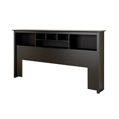 Prepac King Bookcase Headboard, Black A905