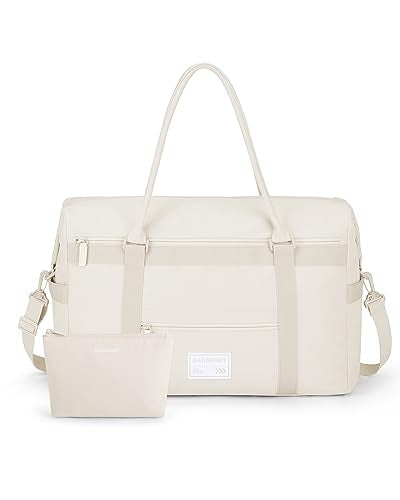 BAGSMART Travel Duffle Bag for Women, Carry On Weekender Overnight Tote, Pink H121