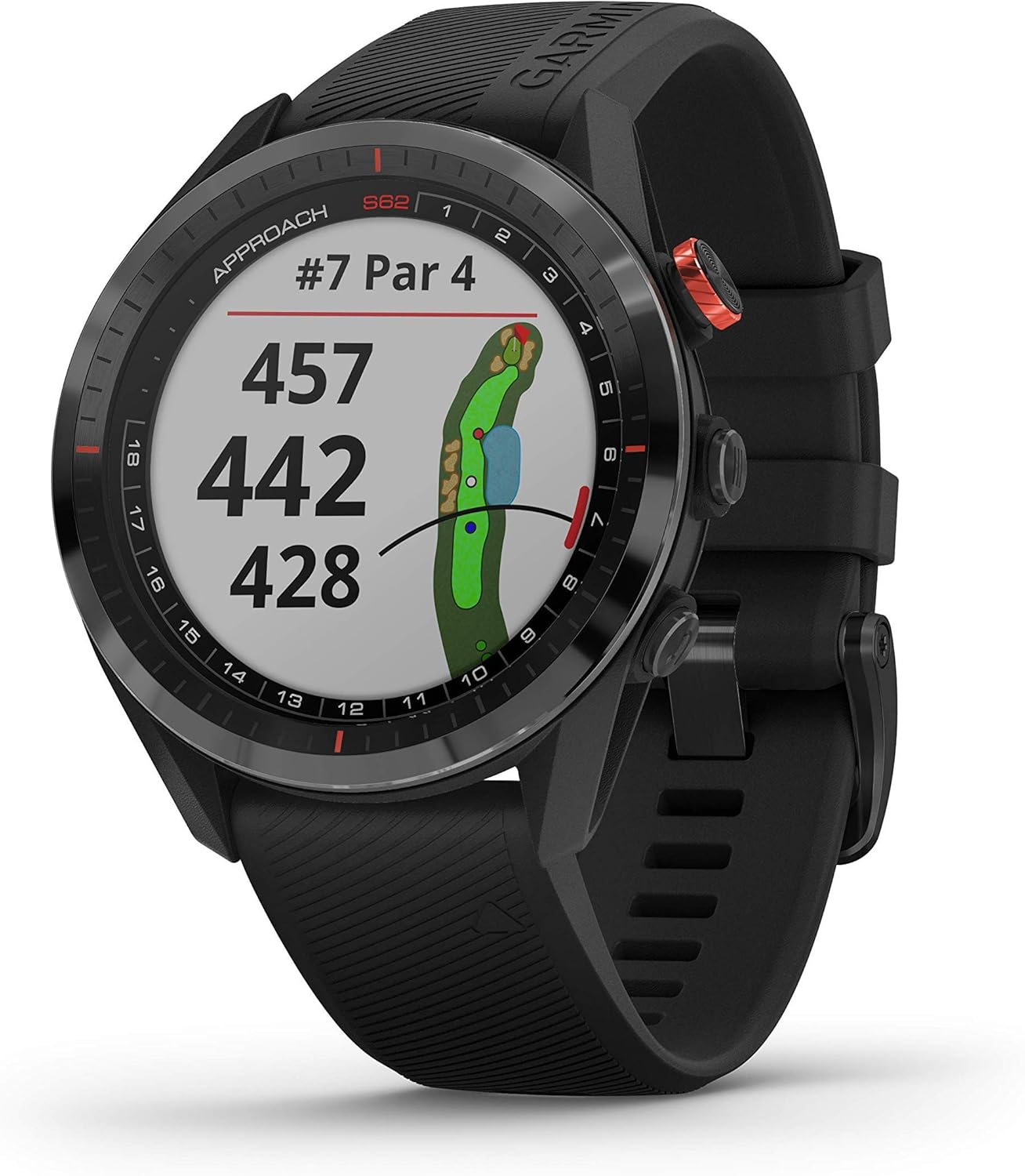 Garmin Approach S62, Premium Golf GPS Watch, Built-in Virtual Caddie, Mapping and Full Color Screen, Black (010-02200-00) (Renewed)