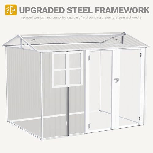 DWVO 6x4ft Metal Storage Shed for Outdoors, Dark Gray T6985