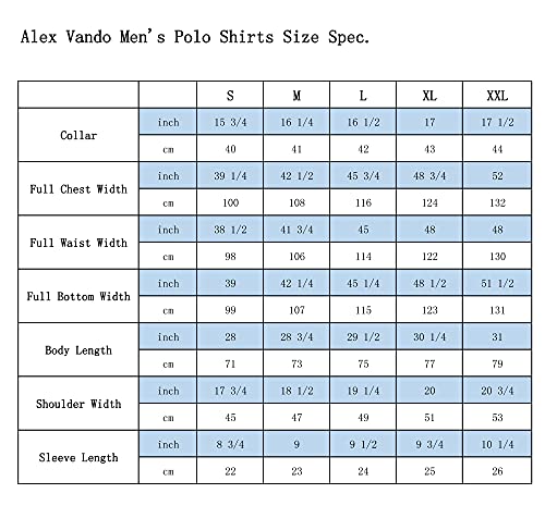 Alex Vando Men's Short Sleeve Regular Fit Polo Shirt T759