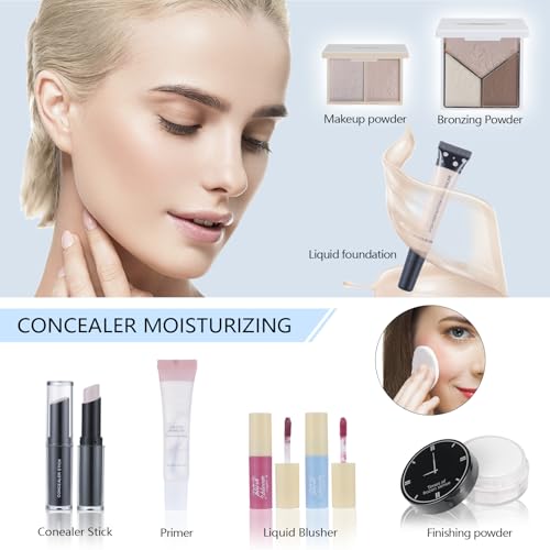 Makeup Gift Set for Women with Eyeshadow, Brushes & Lip Gloss X93393