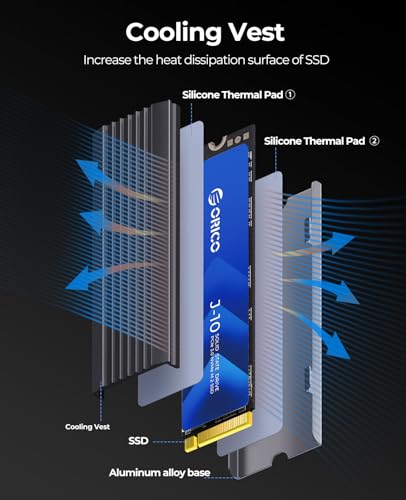 ORICO 1TB M.2 NVMe SSD with Heatsink PCIe Gen3x4 Internal Solid State Drive Q628