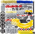 233pcs Technic-Parts Technic-Gears Axle-Pin-Connector Compatible with Lego-Technic Technic Cam Worm Cogs Gears Steering Parts Differential Engine Kit. MOC Pieces for Replacement Pieces.