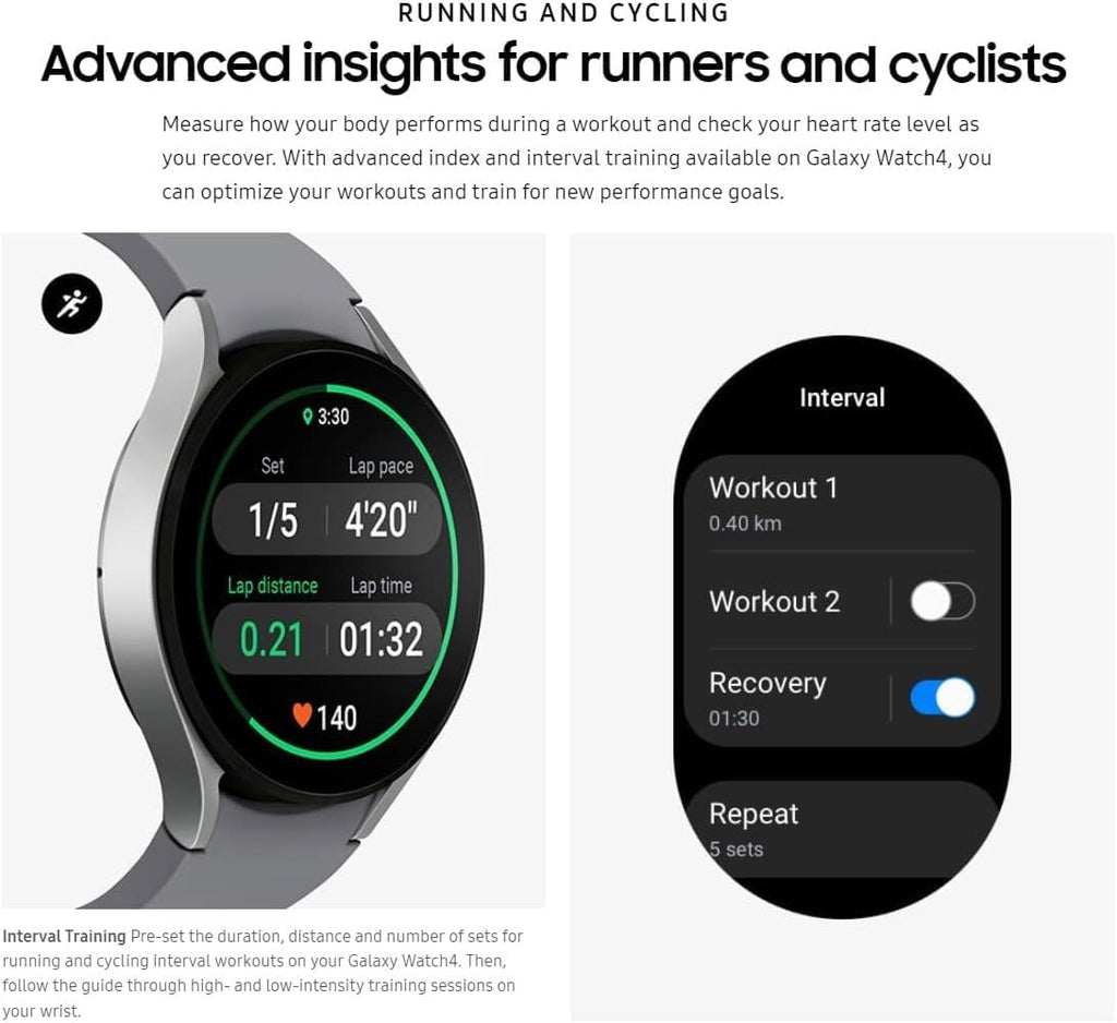 SAMSUNG Galaxy Watch 4 46 mm Smartwatch, ECG Monitor, GPS, US Version, Black W6661