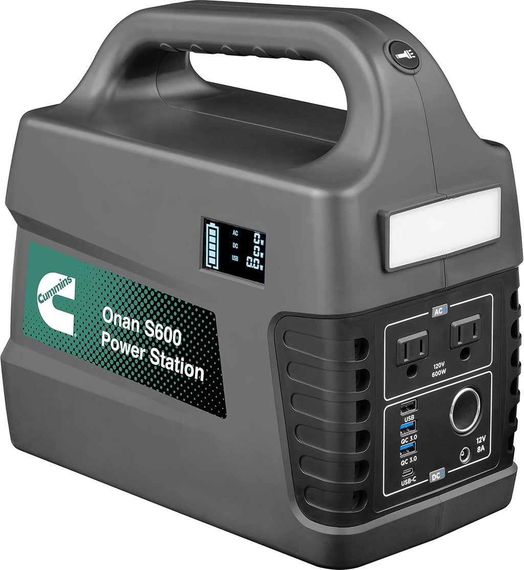 Cummins Onan PS600 Power Station Lithium-ion Battery Power Inverter Generator with 1200 Peak Watts, 600 Running Watts and Multiple Charging Options for a Mobile Lifestyle