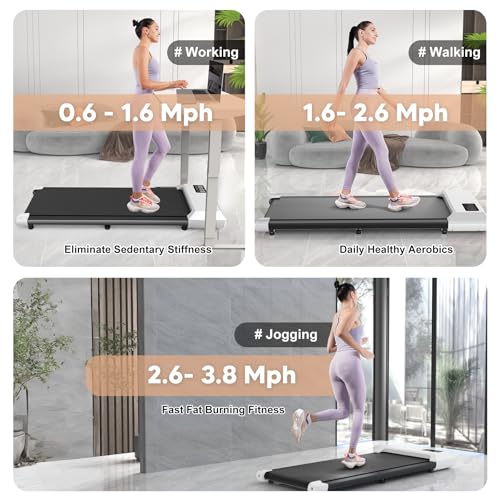 Walking Pad Under Desk Treadmill with Remote Control and LED Display F440