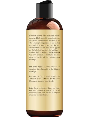 Handcraft Blends Jamaican Black Castor Oil - 16 Fl Oz - 100% Pure and Natural D3083