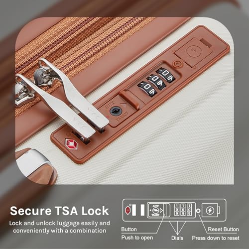 imiomo Luggage Sets 4 Piece Expandable Hardside Suitcase with Spinner Wheels TSA Lock Z60916