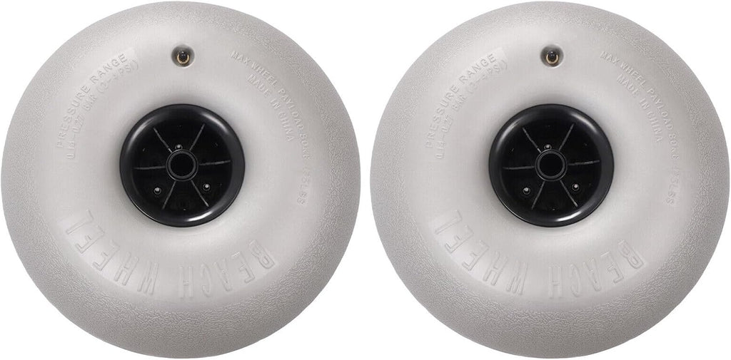 16" Balloon Wheels Beach Cart Tires, Replacement Big Beach Sand Tires for Kayak Dolly Canoe Canoe Dolly Rolling Walker Garden Cart Wheelchair Sand Wagon Beach Cart, 2-Pack