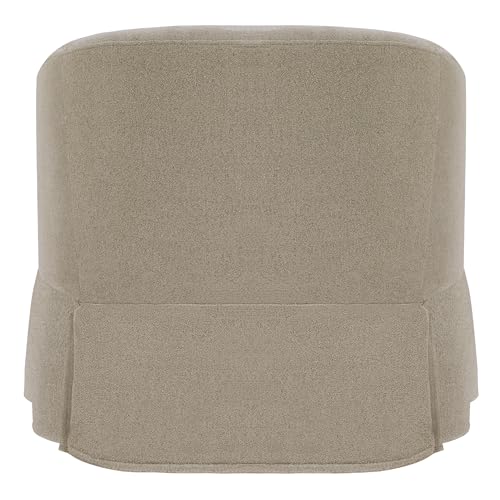 Swivel Accent Chair Set of 2, 360 Degree Linen Fabric Armchair, Cream White Q4822