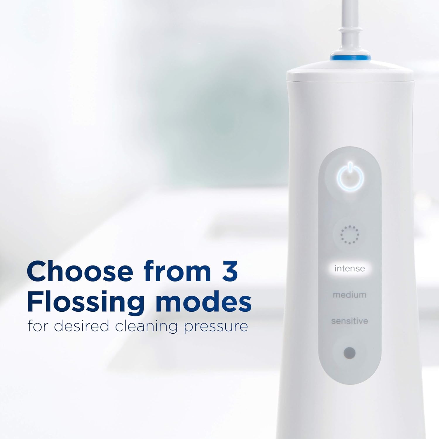 Oral-B Water Flosser Advanced, Cordless Portable Oral Irrigator with 3 Nozzles Q459
