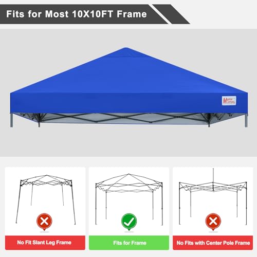MASTERCANOPY Replacement Pop Up Canopy Top 10x10 Black E648