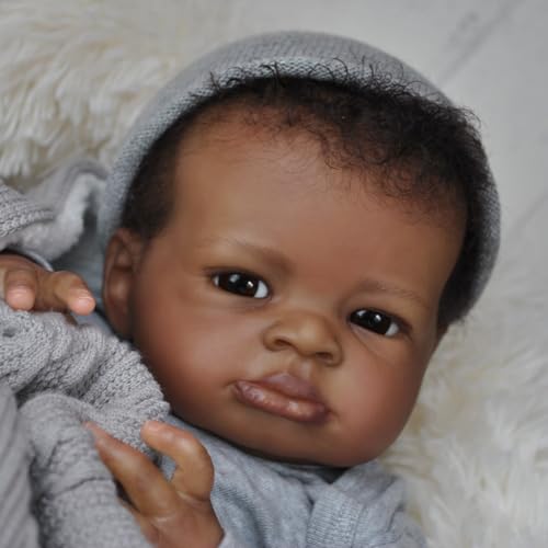WOOROY Realistic Reborn Baby Doll Black Boy, 20 Inch African American Newborn T283379