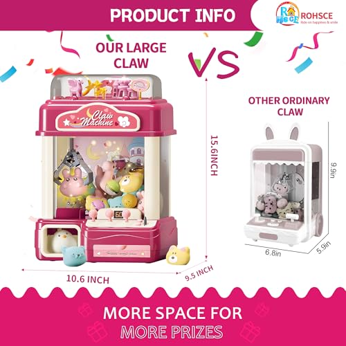 Claw Machine for Kids with Music Lights, USB Rechargeable, Ages 4-12 X2020