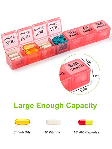 Large Monthly Pill Organizer 28 Day Medication Storage by Week T481