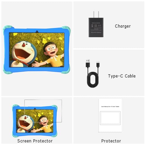 Kids Tablet 10 inch Android 14 with Parental Controls, 8+64GB Y7481