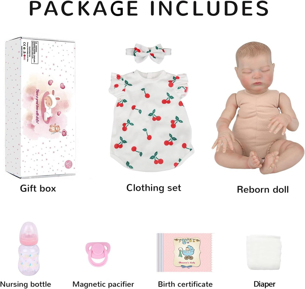 Realistic Reborn Baby Doll Laura - 20 Inch Lifelike Girl Baby Doll with Gift Box J7834