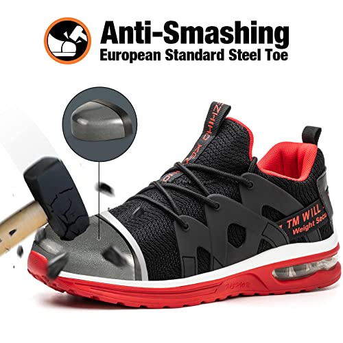 Kezhiho Steel Toe Shoes for Men Women Lightweight Work Sneakers F375842