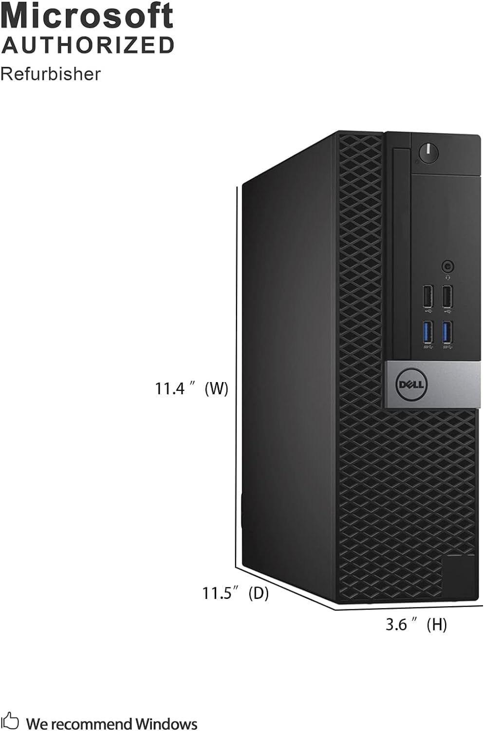 DELL Optiplex 7040 SFF Desktop PC, Core i5, 16GB RAM, 512GB SSD, Windows 10 Pro (Renewed) V494