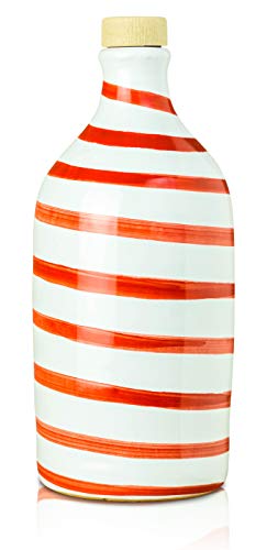 Antico Frantoio Muraglia Italian Extra Virgin Olive Oil, Handmade Ceramic Bottle, 16.9 Fl Oz X9126