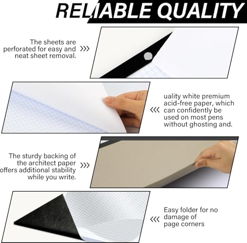 gisgfim Large Engineering Graph Paper 22x17 inch Quad Grid Desk Pad E794