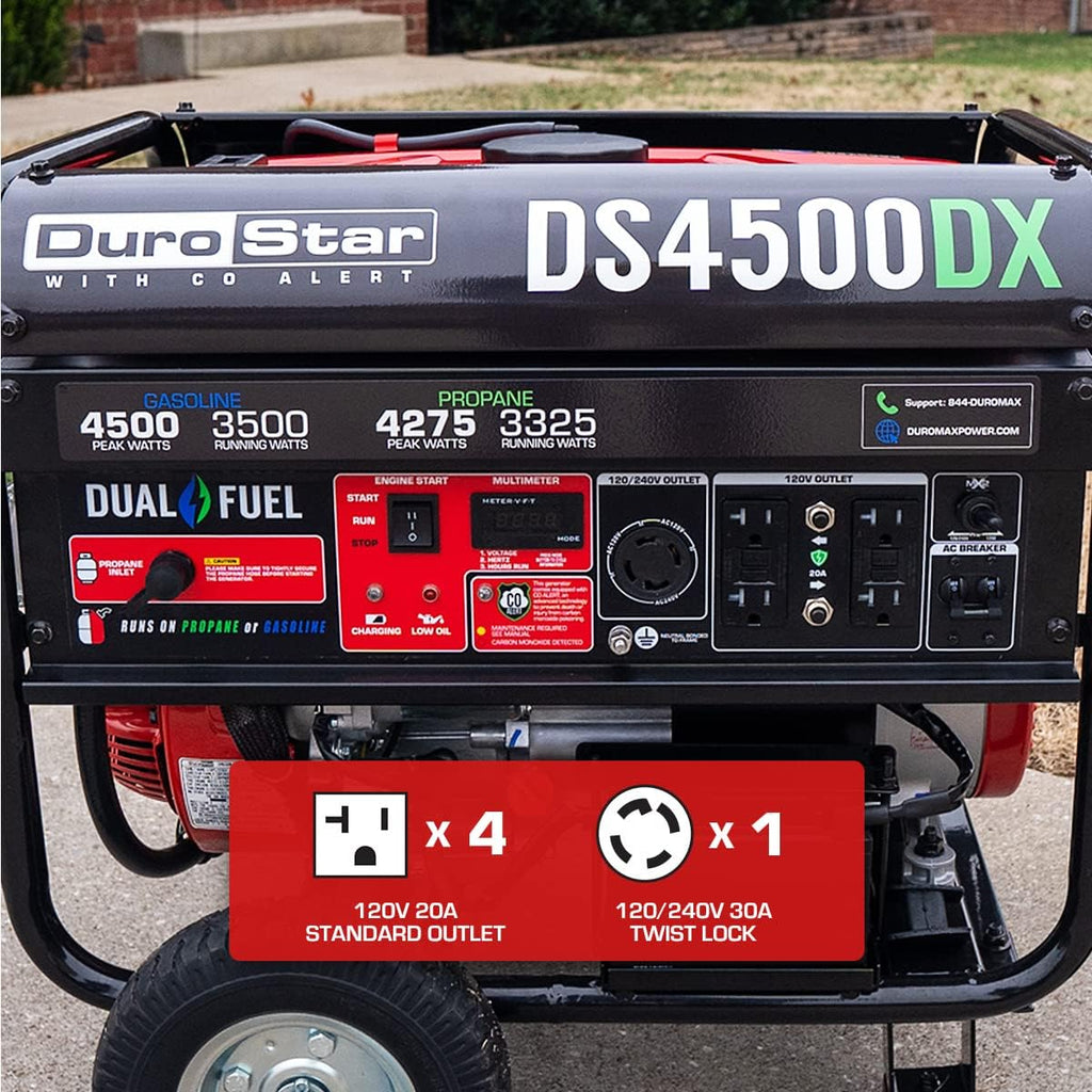 DS4850EH Dual Fuel Portable Generator 4850 Watt Electric Start T115