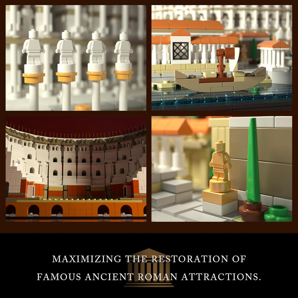 Architecture Roman Colosseum Building Set Collectible Model for Adults 3989 Pieces O36582
