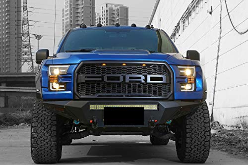 AlphaRex PRO-Series Jet Black LED Tube Dual Projector Headlights for 15-17 Ford F150 M7591