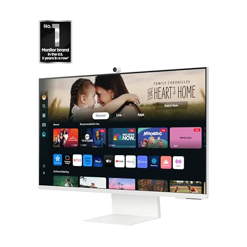 SAMSUNG 32-Inch M8 (M80D) Series 4K UHD Smart Monitor with Streaming TV and SlimFit Camera F19078