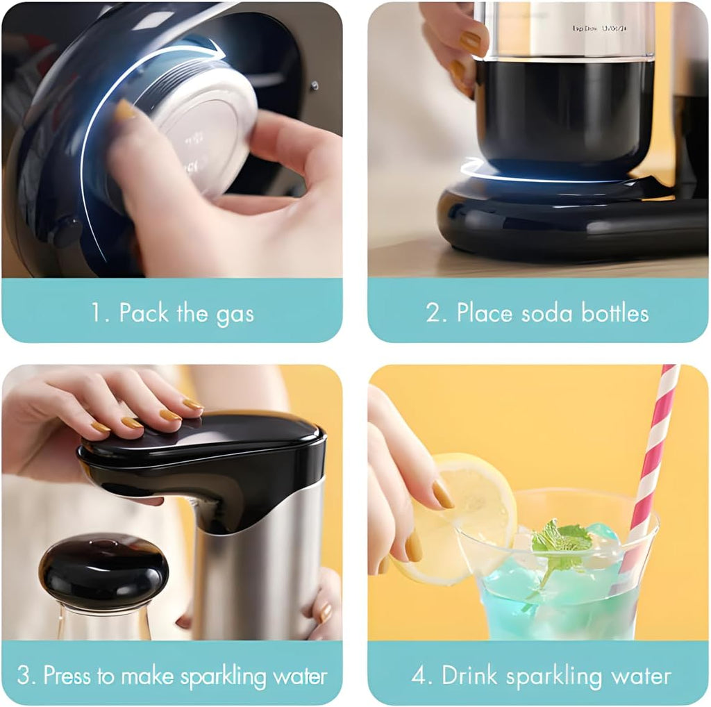 Sparkling Water Maker with CO2 Cylinder and Refill Kit D6135