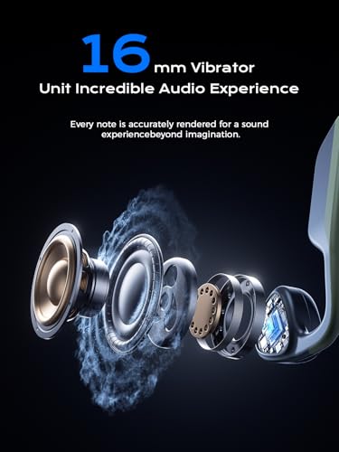 Bone Conduction Open Ear Headphones Bluetooth 5.3 with Mic, IPX7 Waterproof for Running K9764