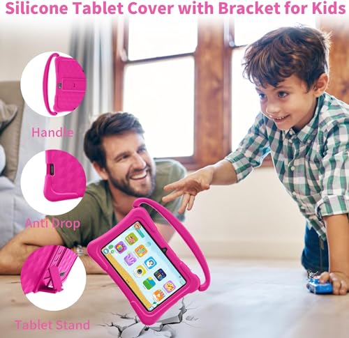 Kids Tablet 7 inch Android 32GB with WiFi Parental Control Pink D274078