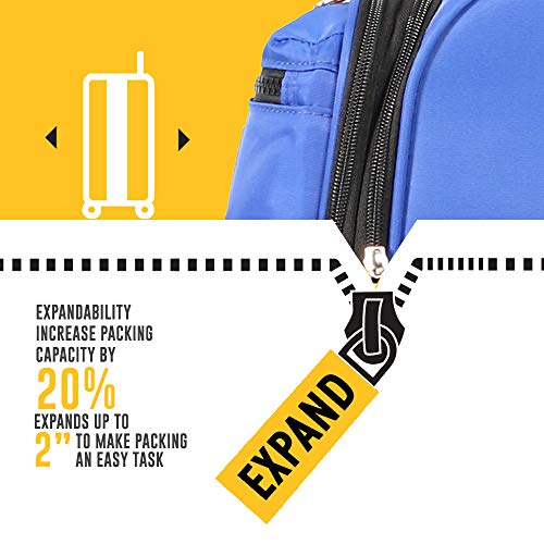 Lucas Ultra Lightweight Carry On Expandable 20 Inch Luggage Suitcase Royal Blue L22442