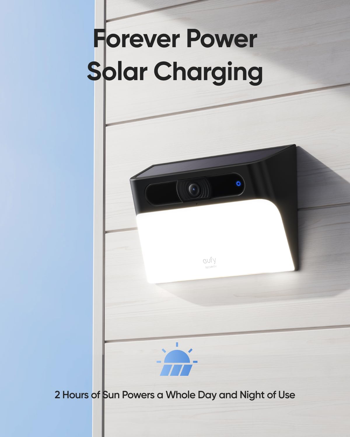 eufy Security Solar Wall Light Cam S120, 2K Wireless Outdoor Security Camera, Renewed G602