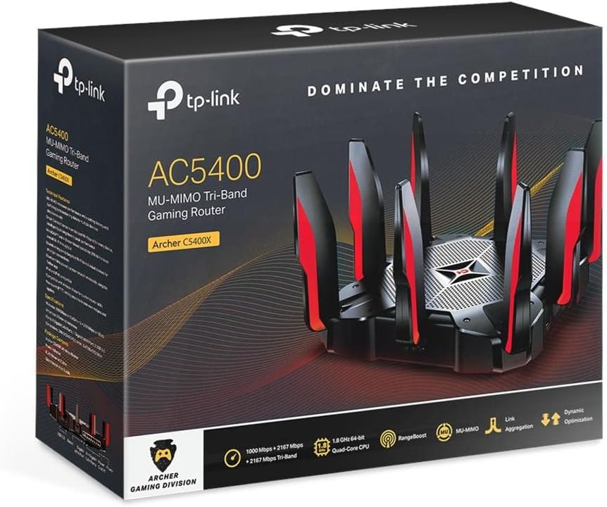 TP-Link AC5400 Tri Band WiFi Gaming Router (Archer C5400X) X167481