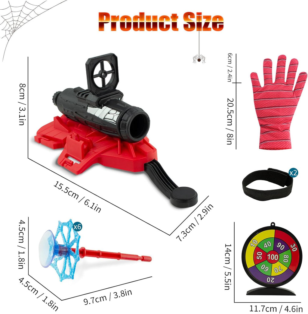 Spider Web Shooter Superhero Wrist Toy with Gloves for Kids D2588