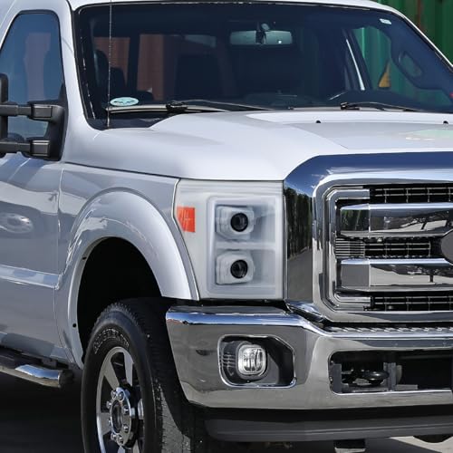 2011-2016 Ford Super Duty Dual Projector Headlights LED Sequential Turn Signals Pair Black B630412