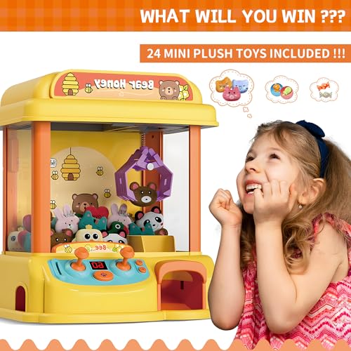 Claw Machine for Kids with Music Lights, USB Rechargeable, Ages 4-12 X2020