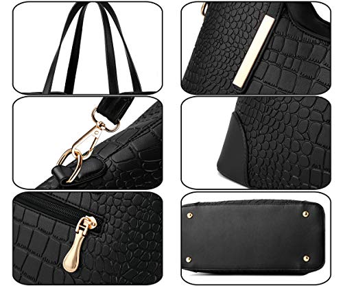 Women Faux Leather Tote Bag 2 Pcs Set X746