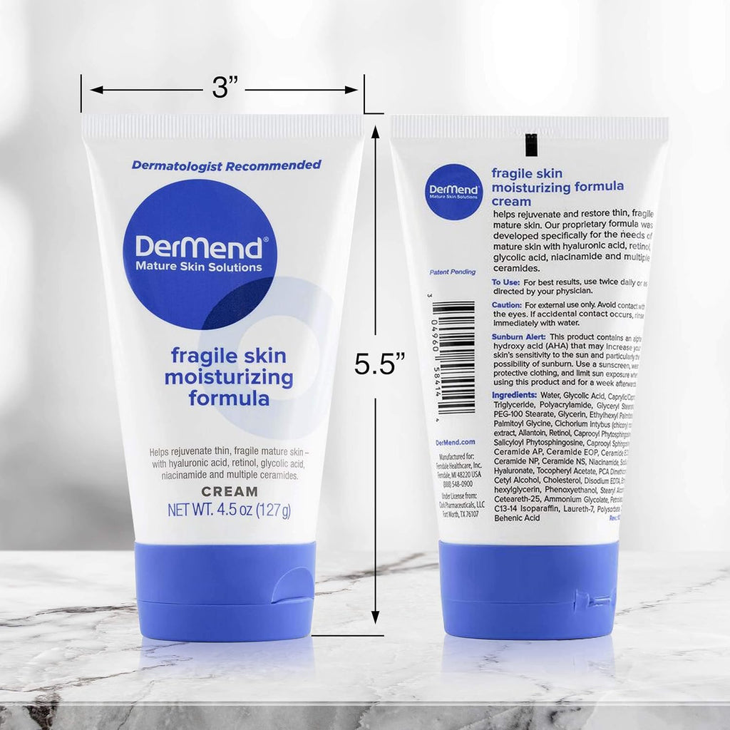 Dermend Specialized Fragile Skin Moisturizing Cream for Mature Skin, 4.5 Oz N18541