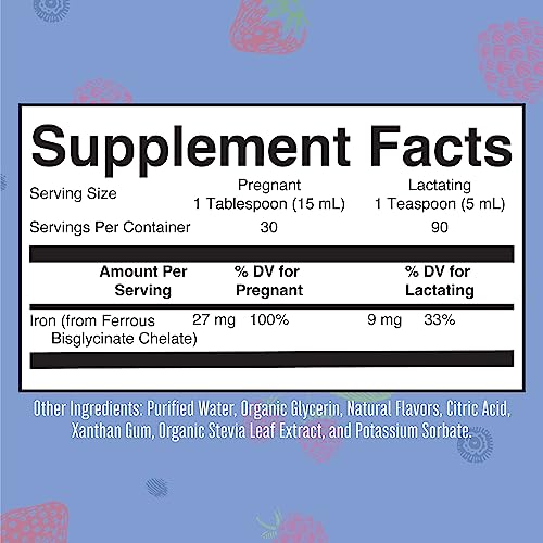 MaryRuth Organics Liquid Iron Supplement Prenatal & Postnatal, 15.22 Fl Oz D504