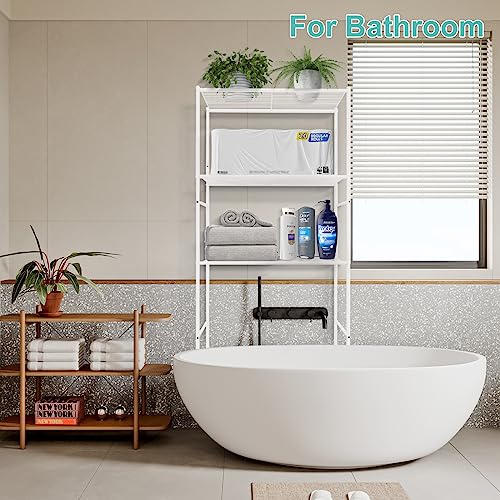 Over The Toilet Storage, 3-Tier Bathroom Organizer Shelf, White C4056
