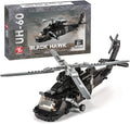 DAHONPA UH-60 Helicopter Black Hawk Medium Utility Military Army Airplane Building Bricks Set with Figure, 700 Pieces Air-Force Build Blocks Toy, Gift for Kid and Adult
