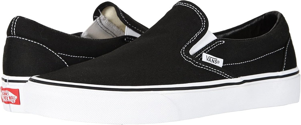 Vans, Classic Slip-On Sneakers (10, Black, Numeric_10), 11.5 Women/10 Men