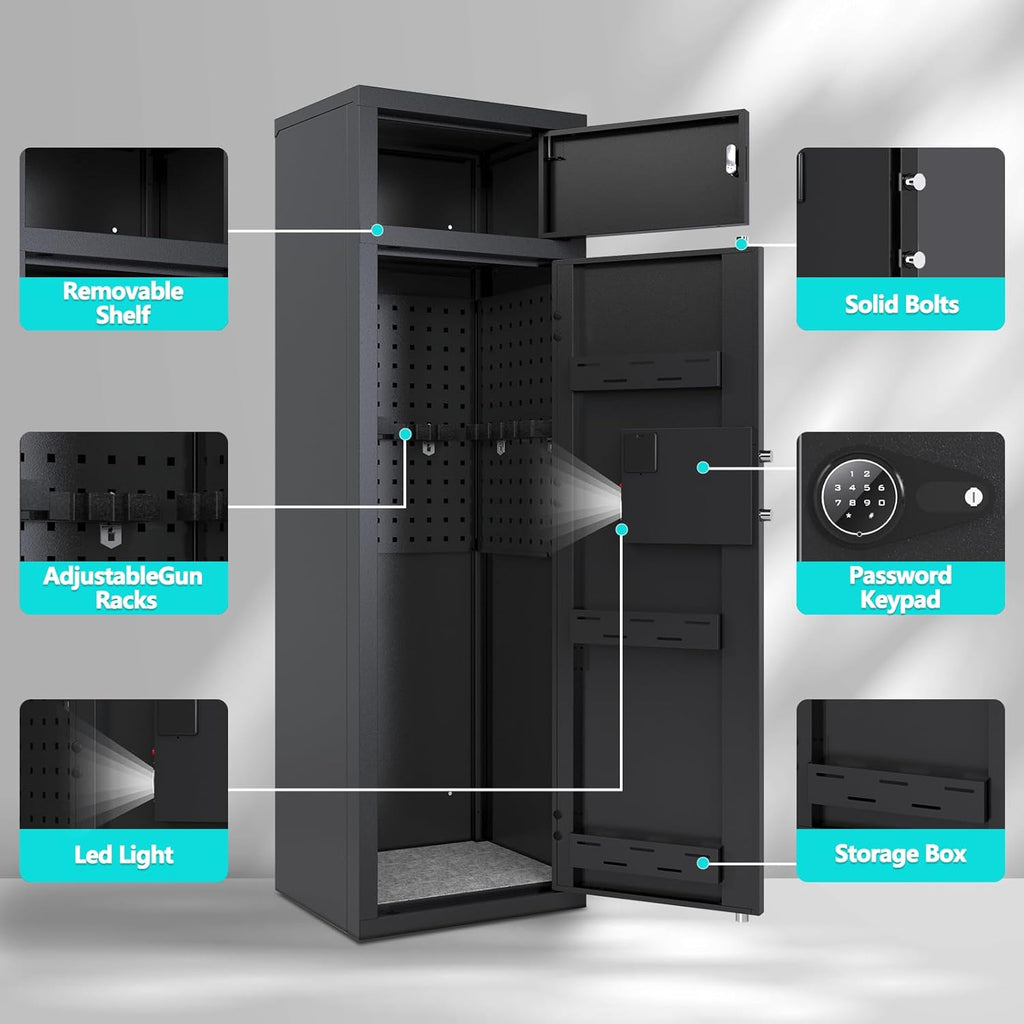 KAER 10-12 Gun Safe with Keypad for Rifles and Pistols T892