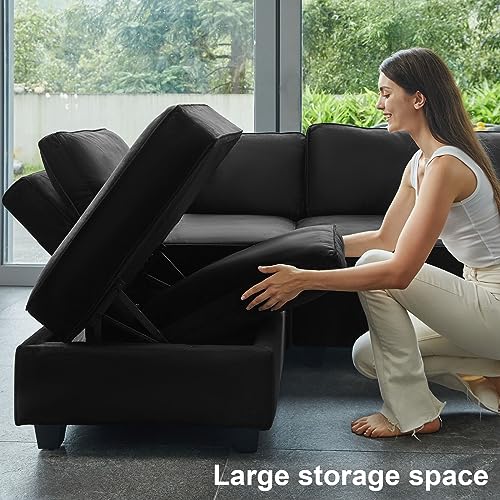 Belffin Oversized Modular Sectional Sofa with Double Chaises and Storage F17277
