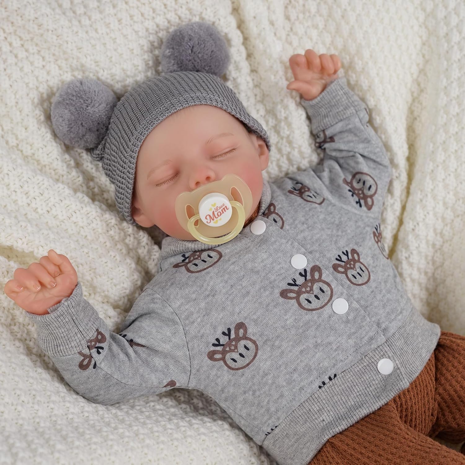 BABESIDE Reborn Baby Dolls-17-Inch Soft Body Realistic-Newborn Baby Poseable Real Life Lifelike Baby Dolls Boy with Toy Accessories Gift Set for Kids Age 3+ & Collection