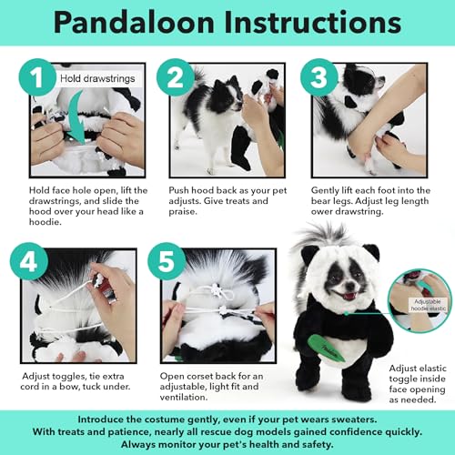 Pandaloon Dog Halloween Costume with Arms for Small and Medium Dogs and Cats A540